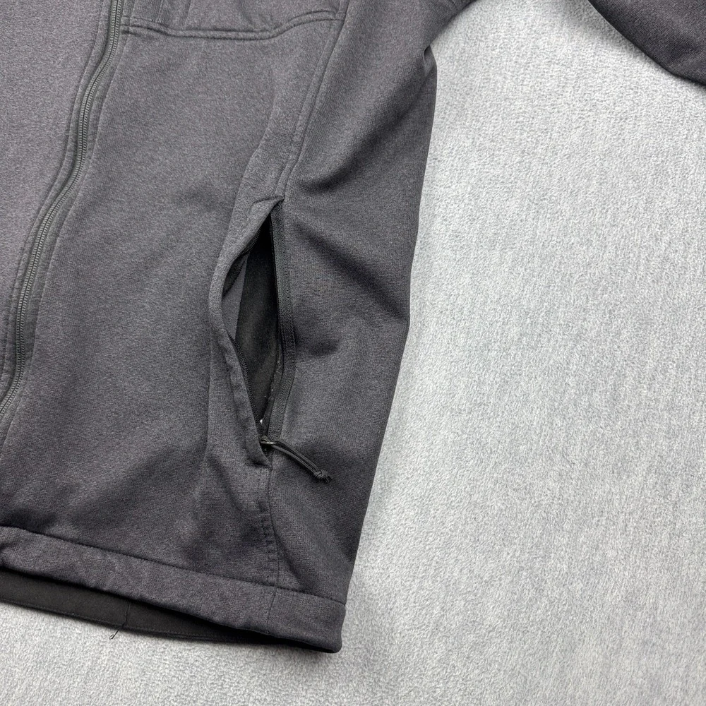 The North Face Jacket Mens Large Gray Full Zip Fleece Hiking Outdoor Mock Neck